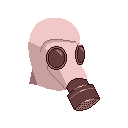 Gas Mask: pixel-art item sprite, 128x128 px.