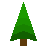 Pine Tree: pixel-art item sprite, 48x48 px.