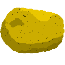 Potato: pixel-art item sprite, 128x128 px.