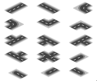 Isometric Street Tiles: pixel-art tileset, 64x32 px tiles, 15 tiles.