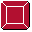 Large Red Gem Icon: pixel-art UI UI sprite, 32x32 px.