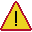Warning Sign Icon: pixel-art UI UI sprite, 32x32 px.