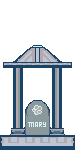Shrine Headstone: pixel-art item sprite, 75x158 px.