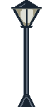 Street Lamppost: pixel-art item sprite, 75x150 px.