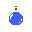Blue Mana Potion Icon: pixel-art UI UI sprite, 32x32 px.