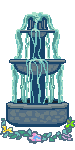 Stone Fountain: pixel-art item sprite, 75x150 px.