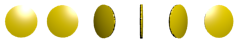 Shiny 3D Spinning Coin: pixel-art item sprite sheet, 40x40 px, 6 frames (spin).