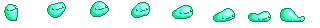 Slime Blob Move: pixel-art character sprite sheet, 40x28 px, 8 frames (move).
