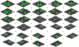 Isometric Avenue Tiles: pixel-art tileset, 64x32 px tiles, 30 tiles.