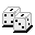 Dice Icon: pixel-art UI UI sprite, 32x32 px.