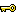 Gold Key Icon: pixel-art UI UI sprite, 16x16 px.