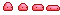Little Red Slime: pixel-art character sprite sheet, 15x15 px, 4 frames (move).