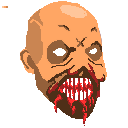 Zombie Mask: pixel-art item sprite, 128x128 px.