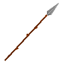 Spear: pixel-art item sprite, 128x128 px.