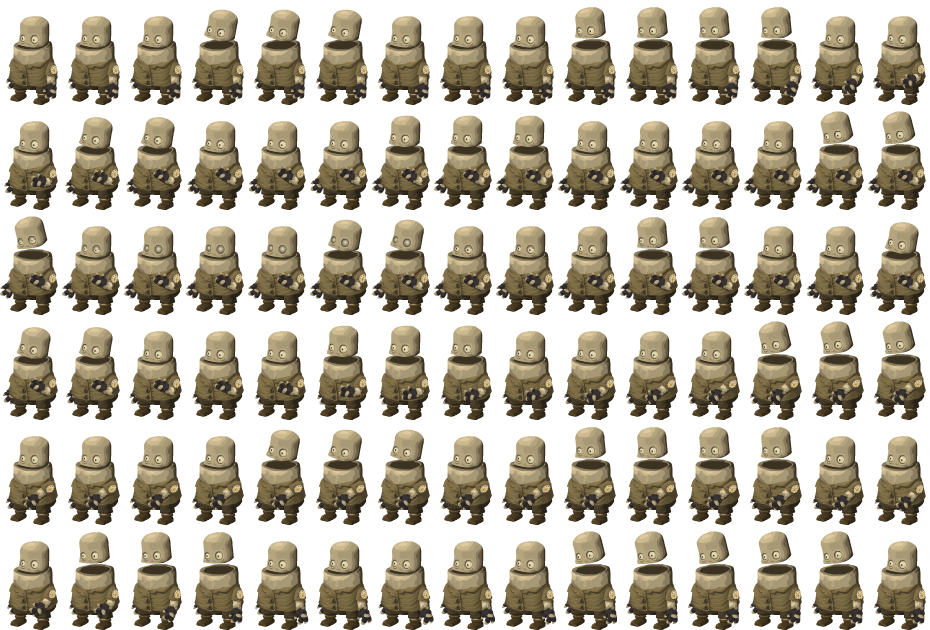 Lizard Ranger Talk: hand-drawn character sprite sheet, 62x105 px, 90 frames (talk).