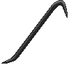Crowbar: pixel-art item sprite, 99x94 px.
