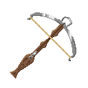 Crossbow: pixel-art item sprite, 128x128 px.