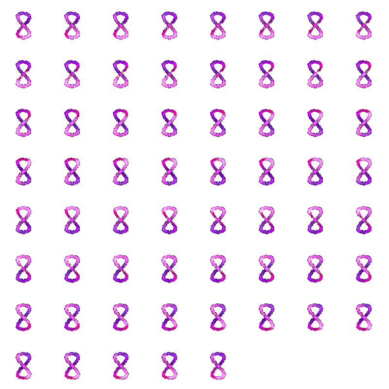 Magic Eight Burst Effect: pixel-art effect sprite sheet, 100x100 px, 61 frames (play).